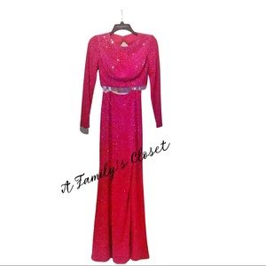 RARE Sherri Hill LONG SLEEVE two piece formal!